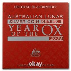 1 KILO kg 2009 Perth Lunar Ox Silver Coin PROOF COA 173 out of 203 made