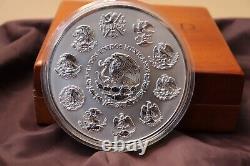 1 Kilo 2003 Mexican Libertad Proof-Like 999 Silver Coin in Maplewood Display Box