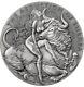 1 Kilo. 999 Pure Silver Abduction Of Europa Cameroon Round Coin Coa Girl Beauty