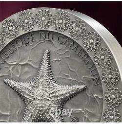 1 Kilo. 999 Pure Silver Abduction Of Europa Cameroon Round Coin Coa Girl Beauty