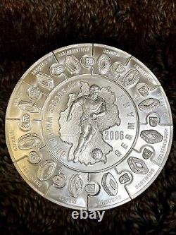 1 Kilo. 999 Silver 2006 World Cup Puzzle Coin with COA Liberia
