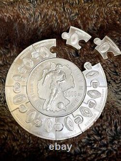 1 Kilo. 999 Silver 2006 World Cup Puzzle Coin with COA Liberia