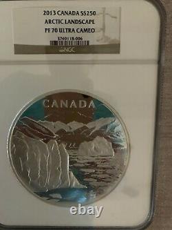 1 Kilo Silver Coin-canada's Artic Landscape- 2013rare Find-ncg Pf 70 Ultra Cameo