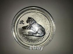 1 kg kilo 2010 Perth Mint Lunar Year of the Tiger Silver Coin