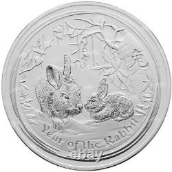 1 kg kilo 2011 Lunar Year of the Rabbit Silver Coin