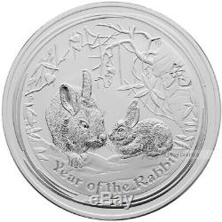 1 kg kilo 2011 Lunar Year of the Rabbit Silver Coin