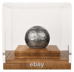 1 kilo 1000 francs Djibouti silver coin Big Five buffalo 2024 ball shaped