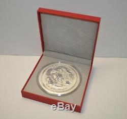 1 kilo 2012 Australian Lunar Year of the Dragon Silver Coin with Display Case