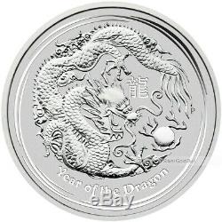 1 kilo 2012 Lunar Year of the Dragon. 999 Silver Coin Perth Mint