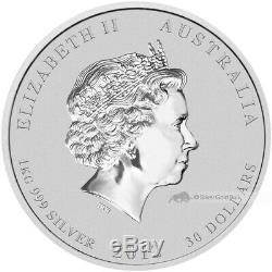 1 kilo 2012 Lunar Year of the Dragon. 999 Silver Coin Perth Mint