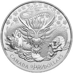 1 kilo 2024 Lunar Year of The Dragon Silver Coin Royal Canadian Mint