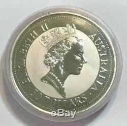 1992 1 Kilo. 999 Fine Silver Australian Kookaburra Coin, by Washington Mint