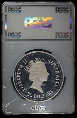 1992 P $30 1 Kg Kilo Silver Australia Kookaburra PCGS PR 69 DCAM Big Slab