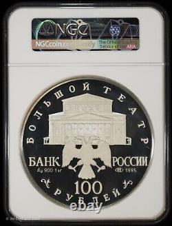 1995 (L) 100 Roubles Proof Silver Kilo Ballet NGC PF 69 Ultra Cameo