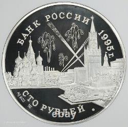 1995 (M) 100 Roubles Proof Silver Kilo WWII Allied Powers NGC PF 68 Ultra Cameo