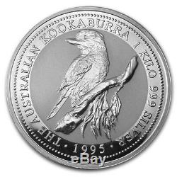 1995 P Australia 30 Dollars KM# 271 Fine 999 Silver 1 Kilo Kookaburra Coin BU