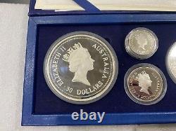 1996 $1 Australia Silver Kookaburra Proof Issue 4-coin Set with KILO