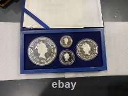 1996 $1 Australia Silver Kookaburra Proof Issue 4-coin Set with KILO