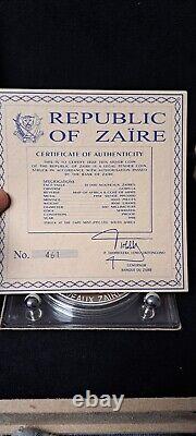1996 1 Kilo and 1/2 Kilo Pure Silver Zaires Gorilla $10,000 and $5000 in OGH
