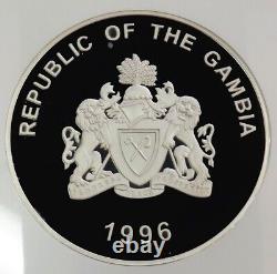 1996 Silver Gambia 100 Dalasis Lion Family Kilo Ngc Pf 69 Uc