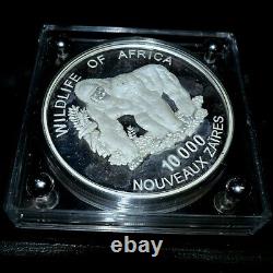 1996 Zaire 1 Kilo Silver Wildlife Of Africa Gorilla 10000 Zaires Trusted