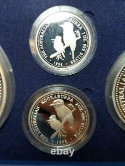 1998 Kookaburra PROOF Kilo 4 Coin set 45.15 troy ounces Box and COA