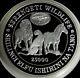 1998 Silver Tanzania 1 Kilo Kg Proof 25000 Shilingi Serengeti Wildlife Boxed