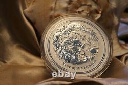 1Kilo 2012 Perth Mint Australia Lunar Year of The Dragon 999 Fine Silver Coin