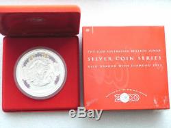 2000 Australia Lunar Dragon $30 Thirty Dollar Silver Kilo Coin Box Coa