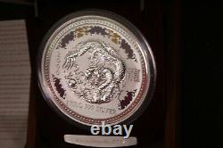 2000 Australia Lunar I DRAGON 1kilo DIAMOND EYE 999Silver collector coin $30RARE