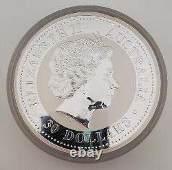 2000 Australia Lunar Series Year Of The Dragon Kilo Silver Coin In Capsule