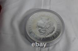 2000 Australia Year of The Dragon 1 Kilo. 999 Silver Elizabeth W Case