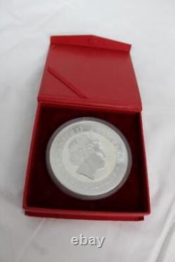 2000 Australia Year of The Dragon 1 Kilo. 999 Silver Elizabeth W Case