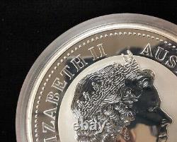 2000 Australian Bullion 1 Kilo Silver Dragon Golden Diamond Eyes Coin Perth Mint