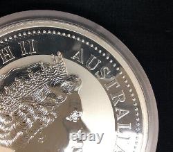 2000 Australian Bullion 1 Kilo Silver Dragon Golden Diamond Eyes Coin Perth Mint