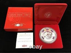 2000 Australian Bullion 1 Kilo Silver Dragon Golden Diamond Eyes Coin Perth Mint