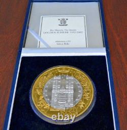 2002 Alderney Golden Jubilee £50 Fifty Pound Silver Proof Kilo Coin