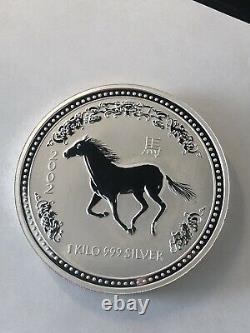 2002 Australia Year Of The Horse. 999 Silver Kilo Coin
