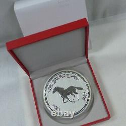 2002 Australian Lunar Chinese Zodiac. 999 Silver Coin Year of the Horse 1 Kilo