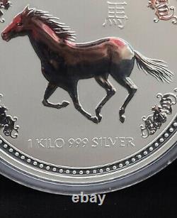 2002 Australian Lunar Year of the Horse 1 Kilo SILVER COIN BU Series 1