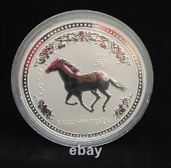 2002 Australian Lunar Year of the Horse 1 Kilo SILVER COIN BU Series 1
