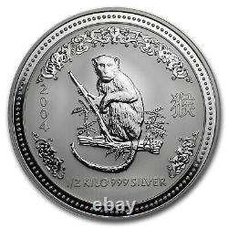 2004 Australia 1/2 kilo Silver Year of the Monkey BU SKU#9015