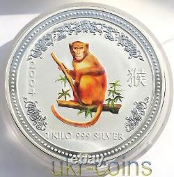 2004 Australia $30 Lunar I Year of the Monkey 1 Kilo Kg Silver Colored Coin BU