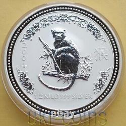 2004 Australia Lunar I Year of the Monkey $15 Perth 1/2 Kilo Kg Silver Coin BU