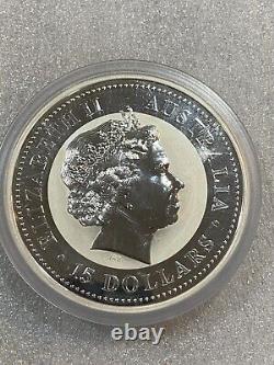 2004 Australia Lunar I Year of the Monkey $15 Perth 1/2 Kilo Kg Silver Coin RARE