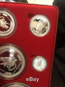 2004 Australia series I monkey lunar proof Kilo 10oz 2oz 1oz 1/2 silver coin set
