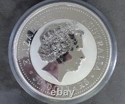 2005 1 Kilo Silver Australian $30 Lunar Rooster Series I. 999 Fine BU Perth Mint