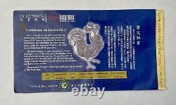 2005 Australia $30 Lunar I Year of the Rooster 1 Kilo Kg Silver Colored Coin BU