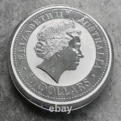 2005 Year of the Roster Australia Kilo coin 32.15 oz. 999 Silver With Diamond