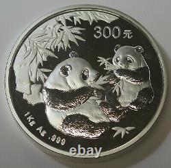 2006 China Silver Kilo Panda. 999 Silver 300Y Proof Coin With Box & COA LE /4000